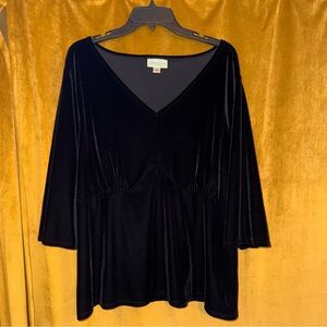 Coldwater Creek Black Velvet Top